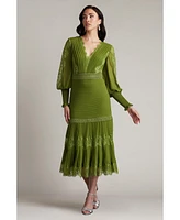 Tadashi Shoji Women's Nyssa Bishop Sleeve Dress