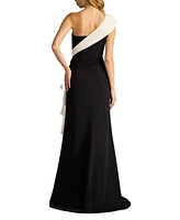 Tadashi Shoji Lune Waterfall Sash Gown