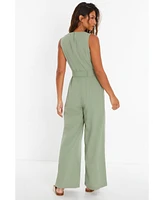Quiz Women's Linen Culotte Jumpsuit