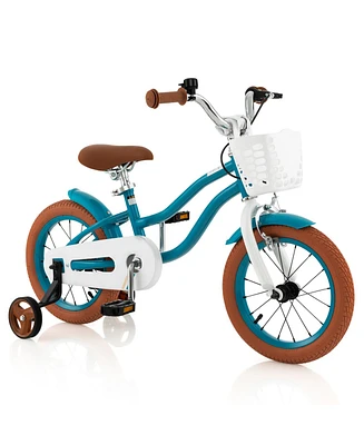 Kids Bike with Front Handbrake and 2 Training Wheels