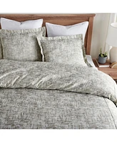 Ihi Home Dakota Cotton Queen Duvet Cover Set/3, Grey