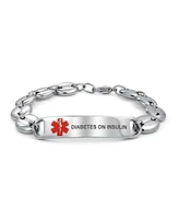 Bling Jewelry Diabetes On Insulin Mariner Medical Alert Id Bracelet 8.5in