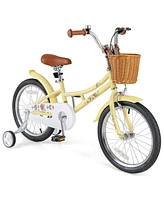 Kids Adjustable Bike with Reflectors and Bell Safe Bicycle for Children Aged 4-7 Years Old