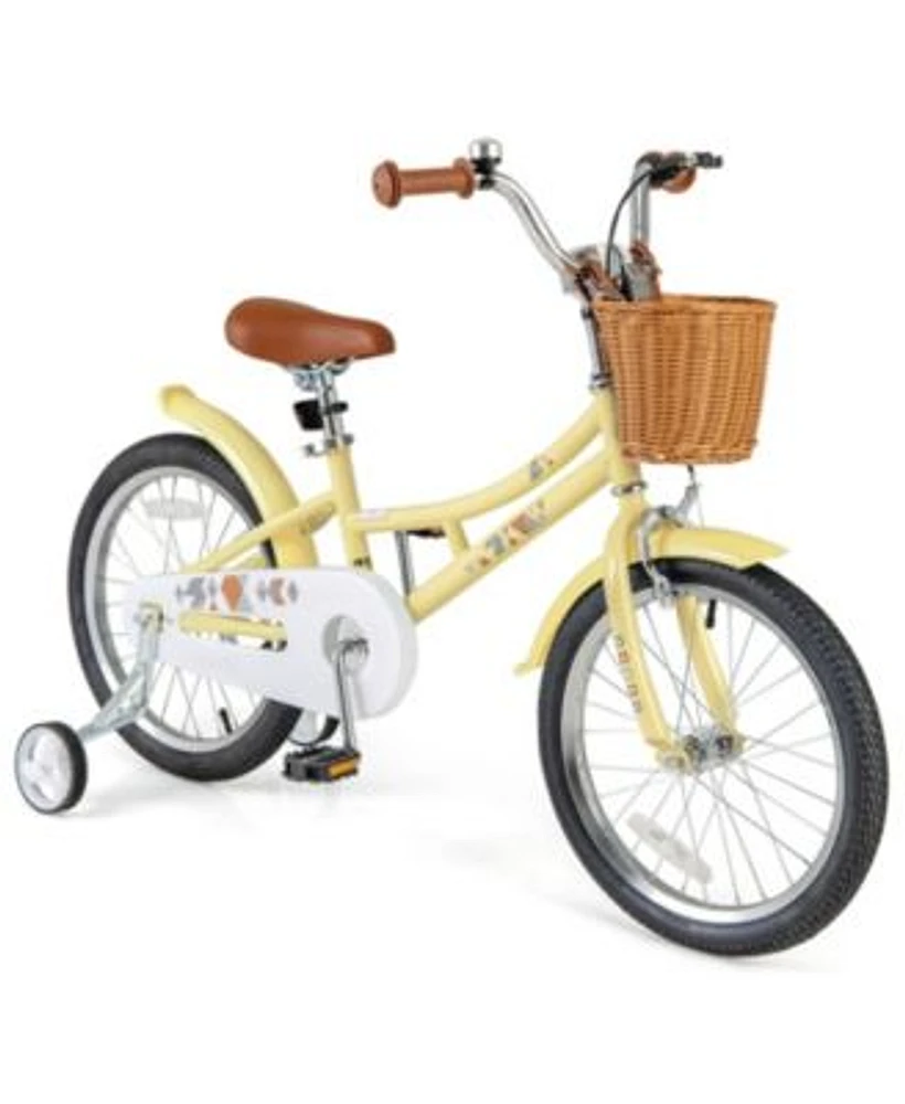 Kids Adjustable Bike with Reflectors Bell Safe Bicycle for Children Aged 4-7 Years Old
