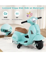 Kids Ride on Motorcycle Licensed Vespa with Led Headlight and Horn