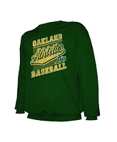 Stitches Men's Green Oakland Athletics Pullover Sweatshirt