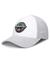 Top Of the World Men's White/Heather Gray Ohio State Buckeyes College Football Playoff 2024-2025 National Champions Script Adjustable Hat