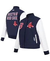 Pro Standard Women's Navy Boston Red Sox Game Day Classics Wool Varsity Jacket