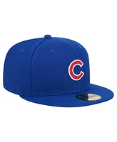 New Era Men's Royal Chicago Cubs Checkered Undervisor 59FIFTY Fitted Hat