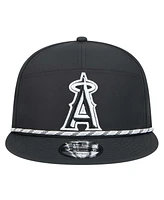 New Era Men's Black Los Angeles Angels Laser Cut 9FIFTY Snapback Hat