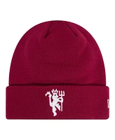 New Era Men's Burgundy Manchester United Seasonal Cuffed Knit Hat