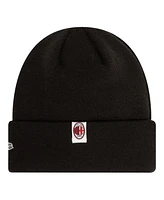 New Era Big Boys and Girls Black Ac Milan Bear Cuffed Knit Hat