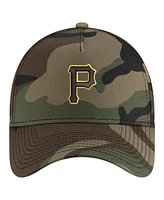 New Era Men's Camo Pittsburgh Pirates Woodland Team Pop 9FORTY A-Frame Adjustable Hat