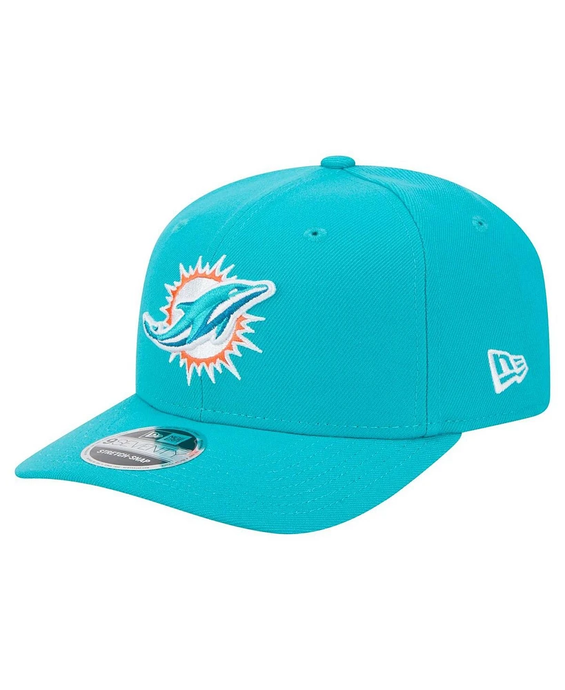 New Era Men's Aqua Miami Dolphins 9SEVENTY Stretch-Snap Hat