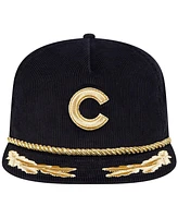 New Era Men's Black Chicago Cubs Corduroy Filigree Golfer Adjustable Hat