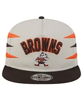 New Era Men's Stone/Brown Cleveland Browns Athletic Golfer Snapback Hat