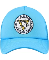 Mitchell & Ness Big Boys and Girls Light Blue Pittsburgh Penguins Core Trucker Adjustable Hat