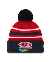 New Era Men's Navy Jeff Gordon DuPont Cuffed with Pom Knit Hat