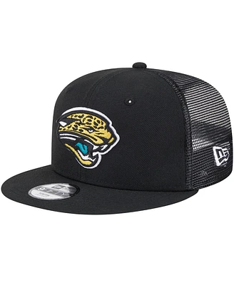 New Era Big Boys and Girls Black Jacksonville Jaguars Main Trucker Snapback Hat