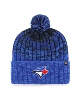 '47 Brand Big Boys and Girls Royal Toronto Blue Jays Cascade Cuffed with Pom Knit Hat