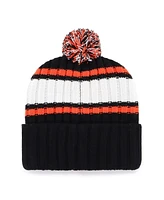 '47 Brand Men's Black San Francisco Giants Plateau Cuffed with Pom Knit Hat