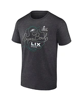 Fanatics Men's Heather Charcoal Philadelphia Eagles Super Bowl Lix Big Tall Local T-Shirt