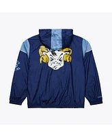 Mitchell & Ness Men's Navy North Carolina Tar Heels Anorak Vintage Logo Half-Zip Hoodie Jacket