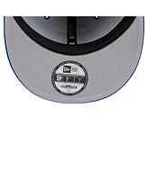 New Era Men's Blue New York Knicks Throwback Display Corduroy 9FIFTY Snapback Hat