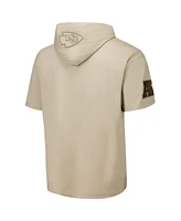 Pro Standard Men's Tan Kansas City Chiefs Neutrals Capsule Short Sleeve Pullover Hoodie