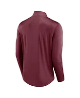 Fanatics Men's Maroon Minnesota Golden Gophers Quarterback Mock Neck Quarter-Zip Top