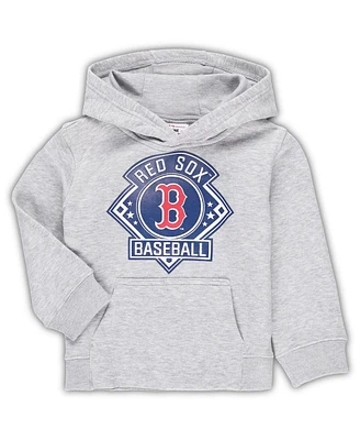 Outerstuff Toddler Heather Gray Boston Red Sox Fence Swinger Pullover Hoodie