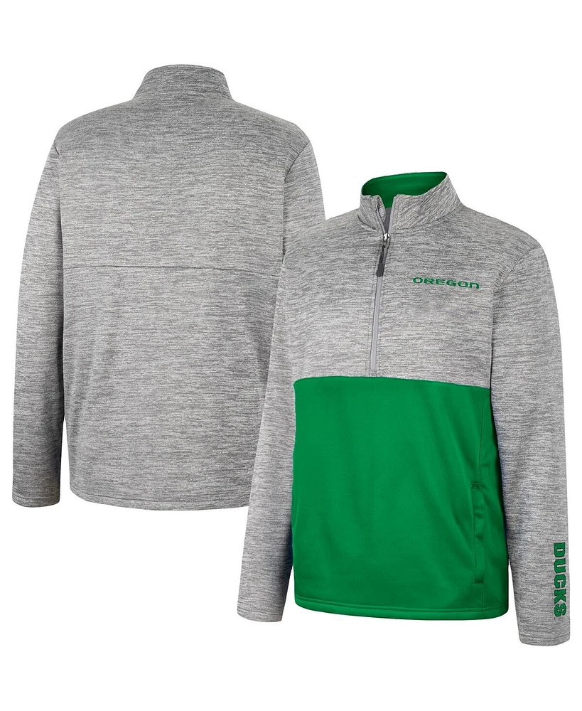 Colosseum Men's Gray Oregon Ducks John Half-Zip Jacket