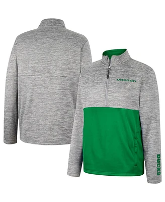 Colosseum Men's Gray Oregon Ducks John Half-Zip Jacket