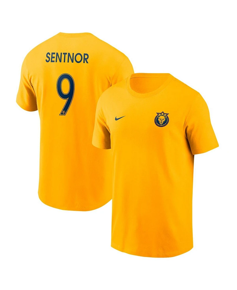 Nike Men's Ally Sentnor Gold Utah Royals Core Crew Neck T-Shirt
