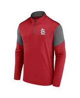 Fanatics Men's Red St. Louis Cardinals Logo Quarter-Zip Top