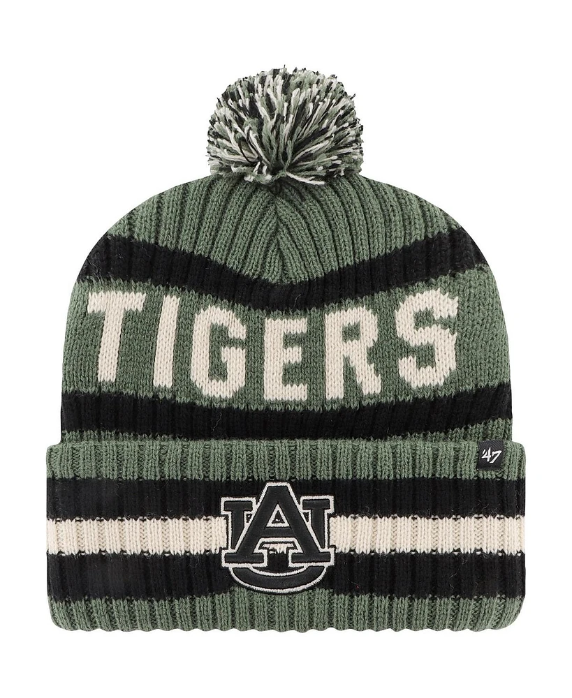 '47 Brand Men's Green Auburn Tigers Oht Military Appreciation Bering Cuffed with Pom Knit Hat