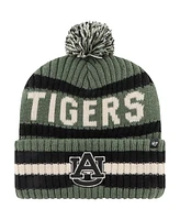 '47 Brand Men's Green Auburn Tigers Oht Military Appreciation Bering Cuffed with Pom Knit Hat