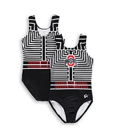 Gk Elite Big Boys and Girls Black Ohio State Buckeyes Replica Leotard