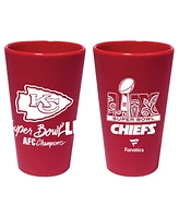 Wincraft Kansas City Chiefs 2024 Afc Champions 16oz. Silicone Pint Glass