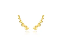 The Lovery Heart Ear Climber Earrings 14k Gold