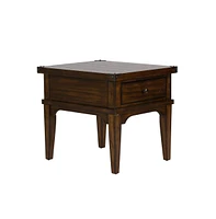 Aspen Skies End Table in Russet Brown