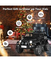 12V 2-Seater Ride on Car Truck with Remote Control and Storage Room