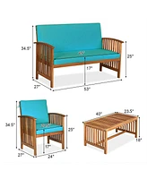 4-Piece Patio Furniture Set Comfortable and Stylish Outdoor Seating for Your Garden or Patio