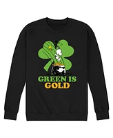 Airwaves Men's Peanuts Green Is Gold Long Sleeve Fleece