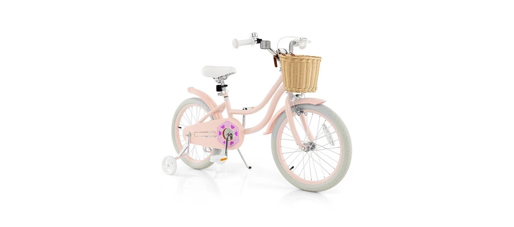 Kids Bike with Training Wheels and Adjustable Handlebar Seat Safe and Comfortable Bicycle for Toddlers and Young Riders