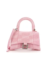 Pre-Owned Balenciaga Xs Hourglass Top Handle Bag Bb Monogram Denim