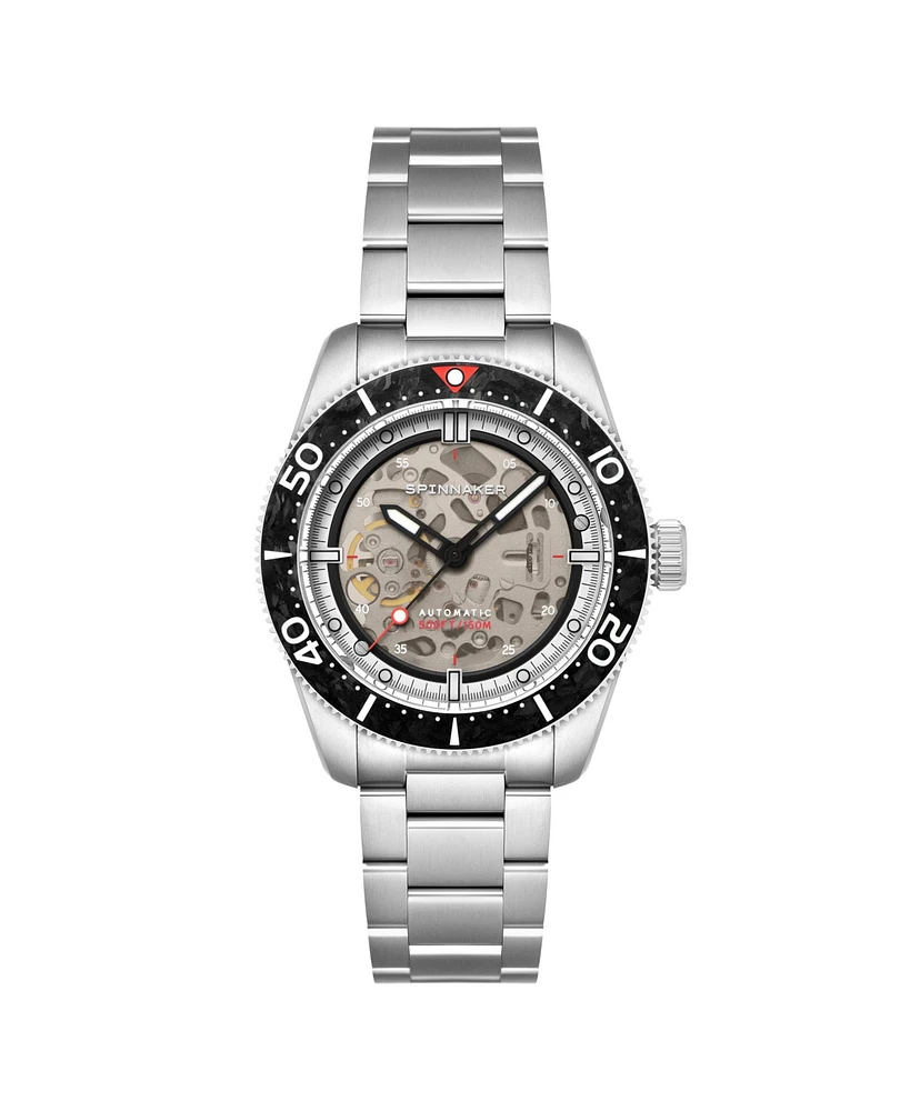 Spinnaker Men's Croft 42 Skeleton Automatic Solid Stainless Steel Bracelet Watch