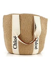 Pre-Owned Chloe Large x Mifuko Woody Tote Raffia