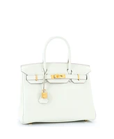 Pre-Owned Hermes Birkin 30 Handbag Light Togo with Gold Hardware
