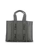 Pre-Owned Chloe Large Woody Tote Recycled Nylon